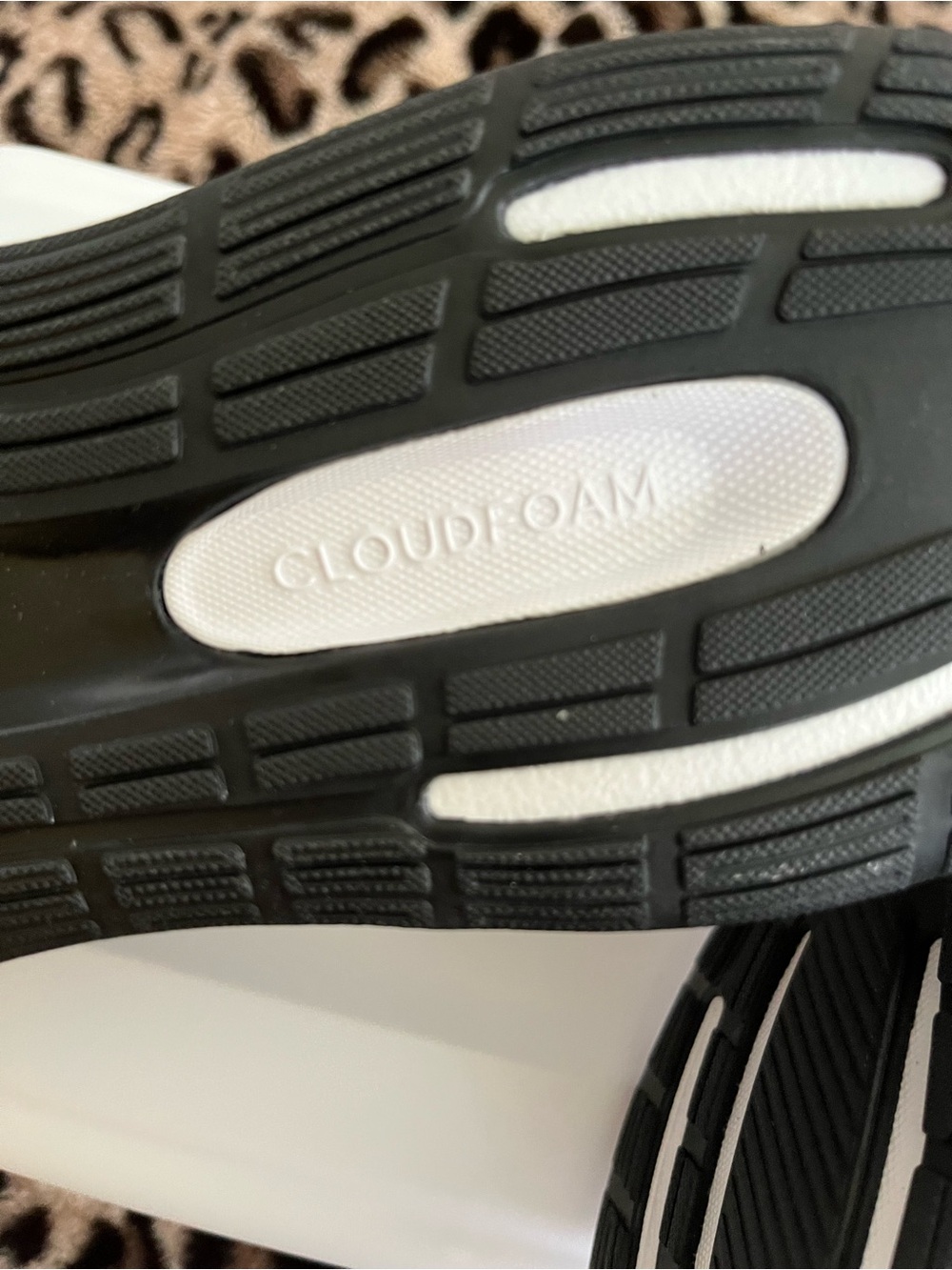 New without box/tags. Women Adidas White Athletic Running Shoes with Black Strip - Picture 5 of 10